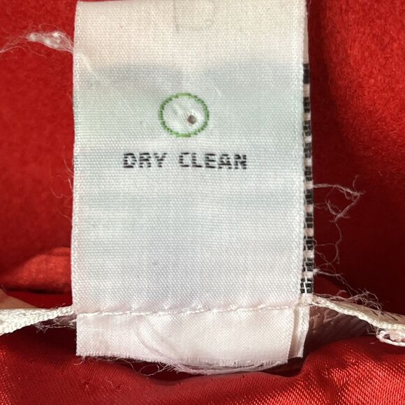 Soft Surroundings Size Small Coat Wool Blend Jacket Zip Front Moto Pockets Red - Picture 9 of 9